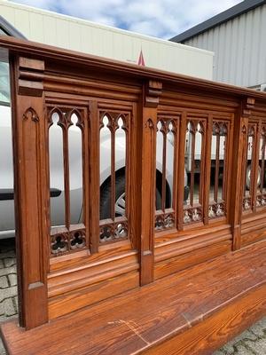 Communion Rail style Gothic - style en Pine, Belgium 19 th century