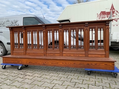 Communion Rail style Gothic - style en Pine, Belgium 19 th century