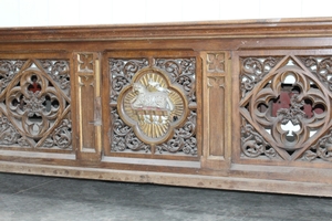 Communion Rail style Gothic - style en WOOD OAK, France 19th century