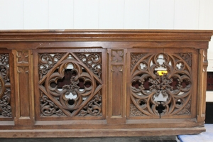 Communion Rail style Gothic - style en WOOD OAK, France 19th century