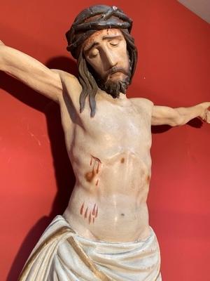 Corpus Christi style Gothic - style en hand-carved wood polychrome, Belgium  19th century ( anno 1875 )