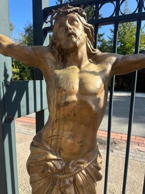 Corpus Christi Suitable For Outdoor Use ! style Gothic - Style en Cast - Iron, France 19 th century