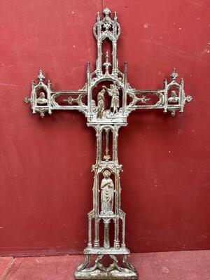 Cross From Graveyard style Gothic - Style en Cast - Iron, France 19 th century