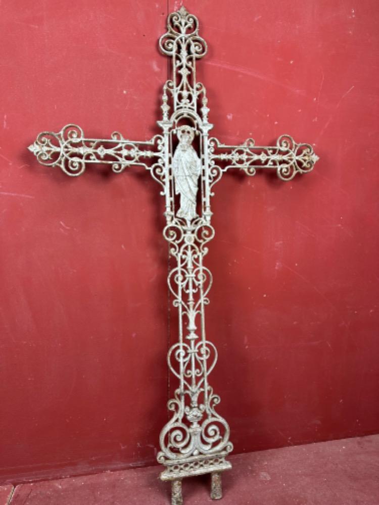 1 Gothic - Style Cross From Graveyard