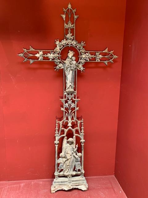 1 Gothic - style Cross From Graveyard