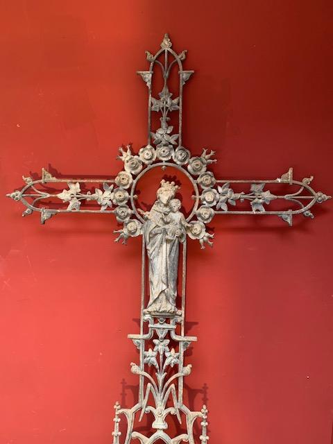 1 Gothic - style Cross From Graveyard