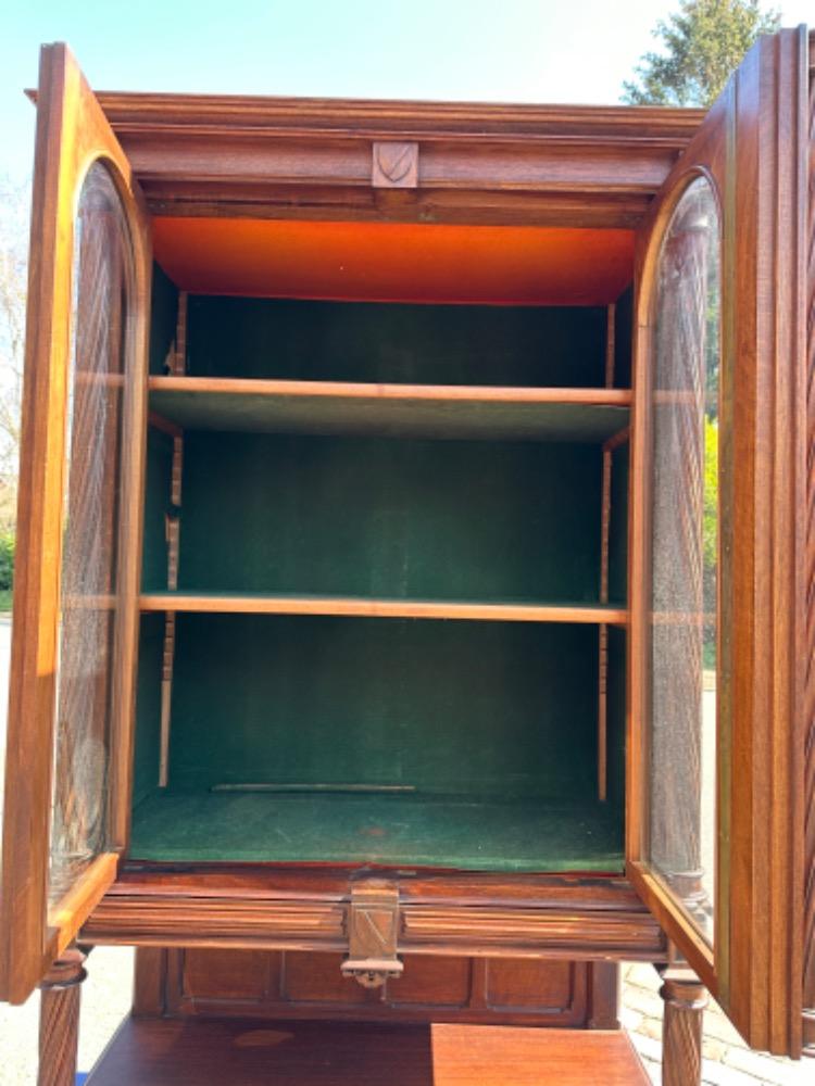 1 Gothic - Style / Cut - Glass Cabinet