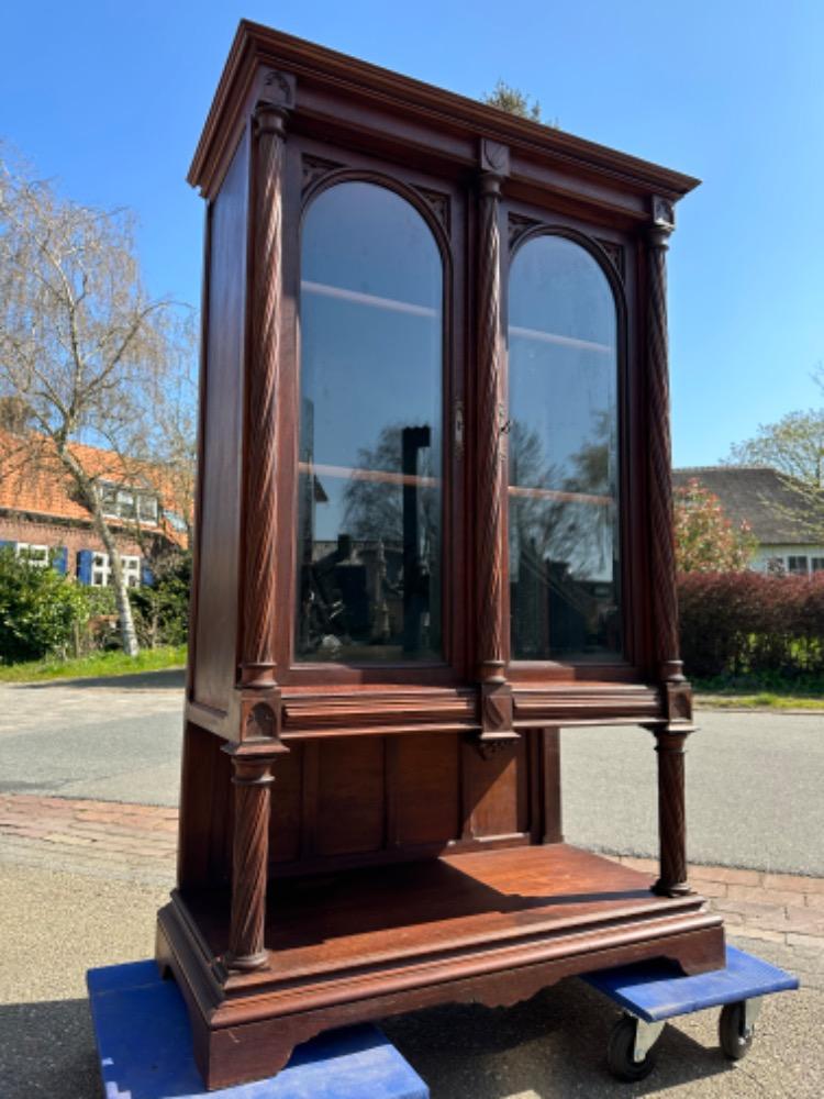 1 Gothic - Style / Cut - Glass Cabinet