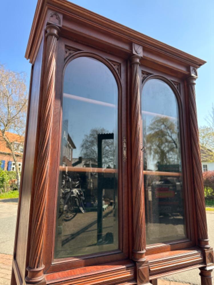 1 Gothic - Style / Cut - Glass Cabinet