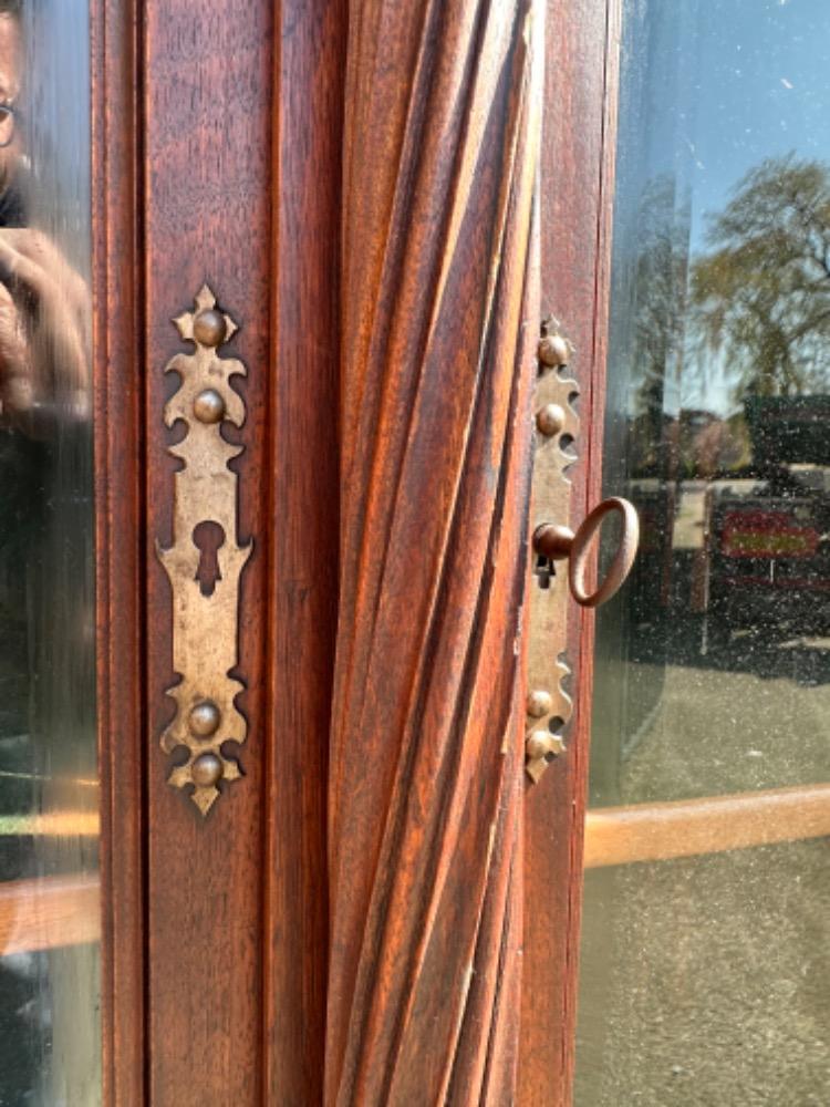 1 Gothic - Style / Cut - Glass Cabinet