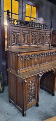 Desk Expected ! style Gothic - Style en Oak wood, Belgium  19 th century