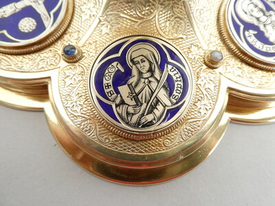 1 Gothic - Style Detail Pictures For Id : 7009294 Exceptional Chalice By Jean - Baptiste Van Damme - Bruges - Belgium With Original Paten, Spoon And Case