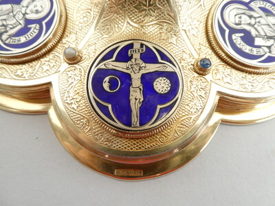 1 Gothic - Style Detail Pictures For Id : 7009294 Exceptional Chalice By Jean - Baptiste Van Damme - Bruges - Belgium With Original Paten, Spoon And Case