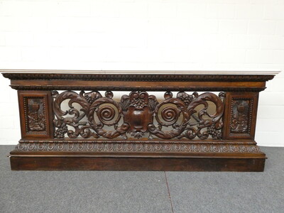 Double - Sided Communion Rail  style Gothic - Style en Wood, Belgium  19 th century