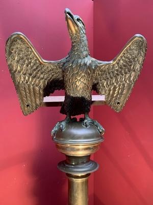 Eagle Lectern. Could Be Polished. style Gothic - style en Full Bronze, England. St Peters Church Bishop Auckland  19th century