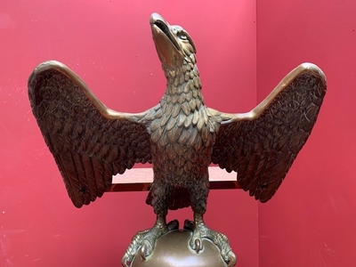 Eagle Lectern. Could Be Polished. style Gothic - style en Full Bronze, England. St Peters Church Bishop Auckland  19th century