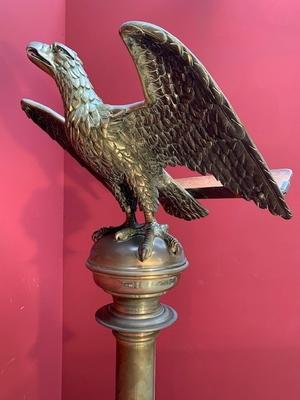 Eagle Lectern. Could Be Polished. style Gothic - style en Full Bronze, England. St Peters Church Bishop Auckland  19th century