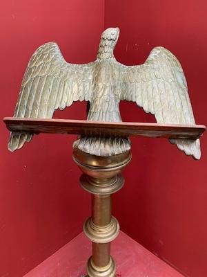 Eagle Lectern. Could Be Polished. style Gothic - style en Full Bronze, England. St Peters Church Bishop Auckland  19th century