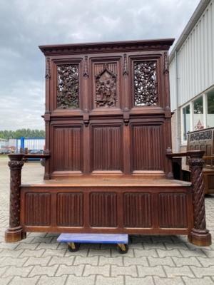 Exceptional Bench style Gothic - Style en Oak wood, Belgium 19 th century