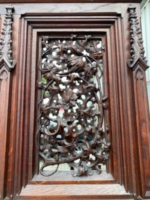 Exceptional Bench style Gothic - Style en Oak wood, Belgium 19 th century