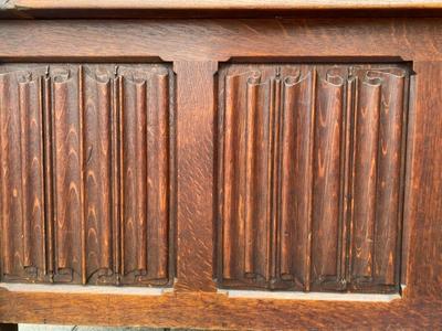 Exceptional Bench style Gothic - Style en Oak wood, Belgium 19 th century