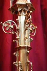 Exceptional Candelabre style Gothic - style en Full - Bronze - Polished and Varnished., France 19th century. 1892.