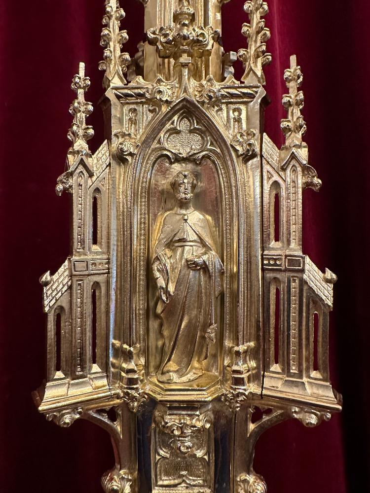 1 Gothic - Style Exceptional Candle ( Paschal ) Holder Measures Without Pin