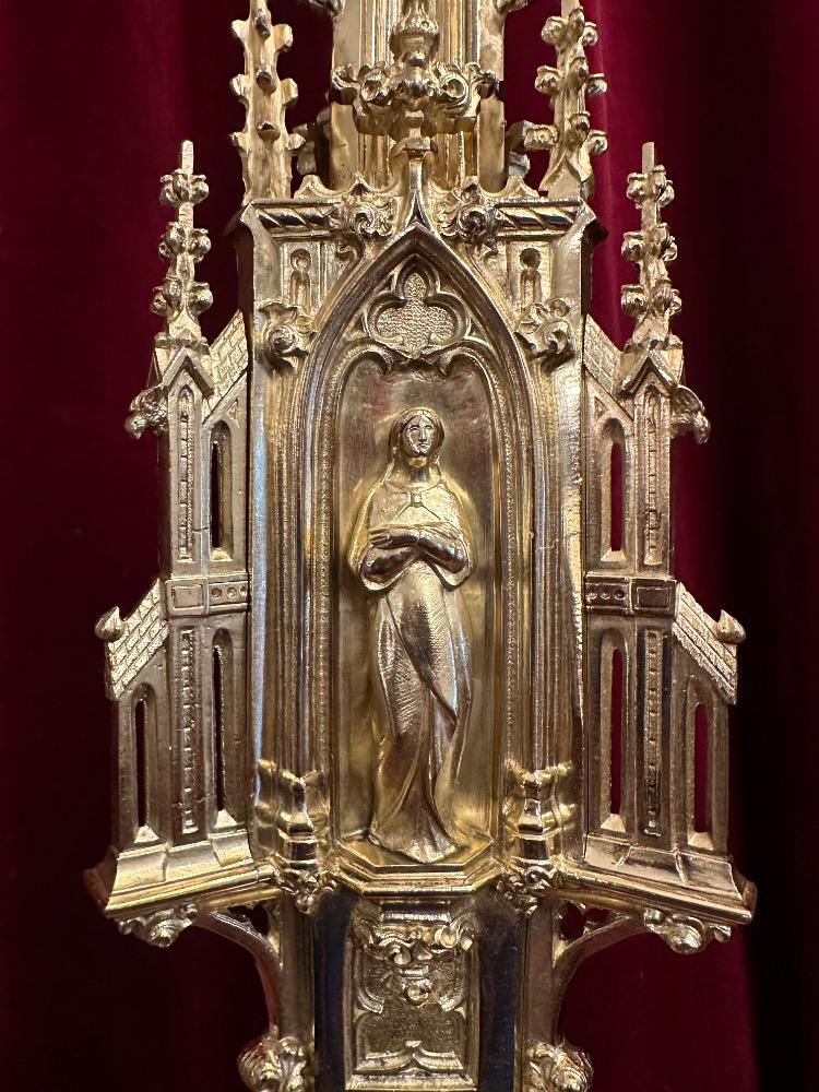 1 Gothic - Style Exceptional Candle ( Paschal ) Holder Measures Without Pin