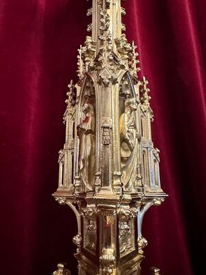1 Gothic - Style Exceptional Candle ( Paschal ) Holder Measures Without Pin