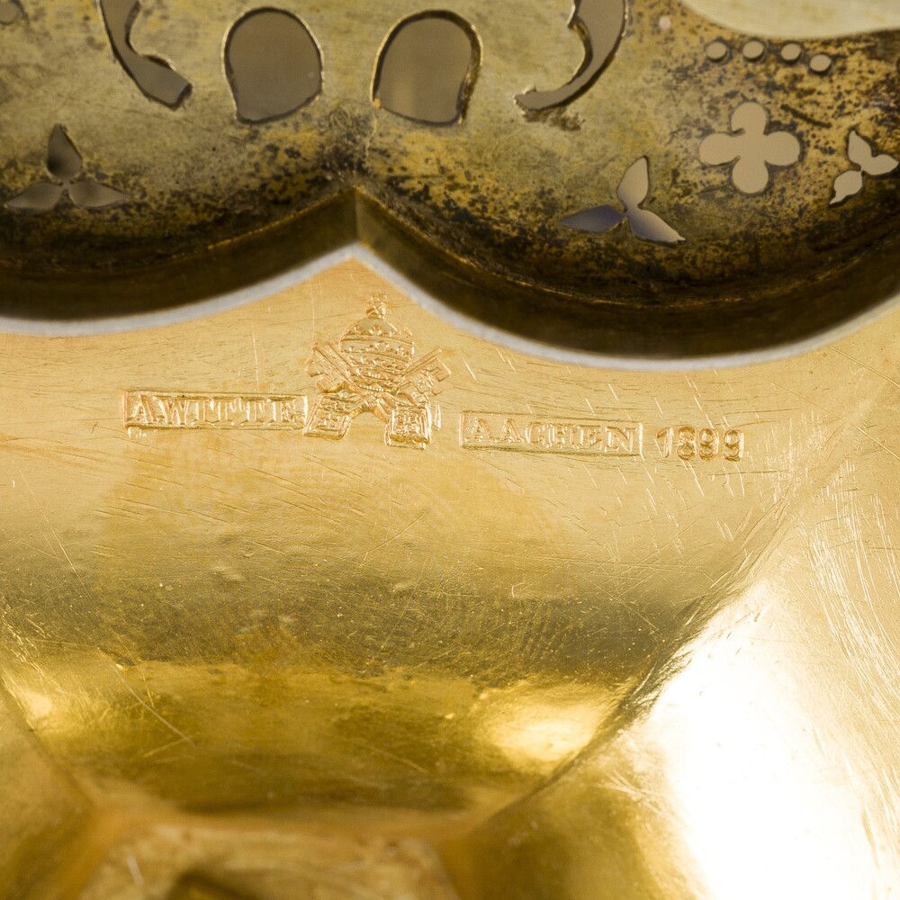 1 Gothic - Style Exceptional Chalice With Original Paten