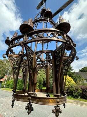 Exceptional Chandelier style Gothic - Style en Bronze, Belgium  19 th century