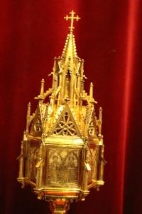 Exceptional Ciborium style Gothic - style en full silver / Gilt, Dutch 19th century ( Anno 1868)