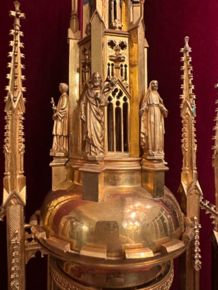 1 Gothic - Style Exceptional Cillinder Monstrance