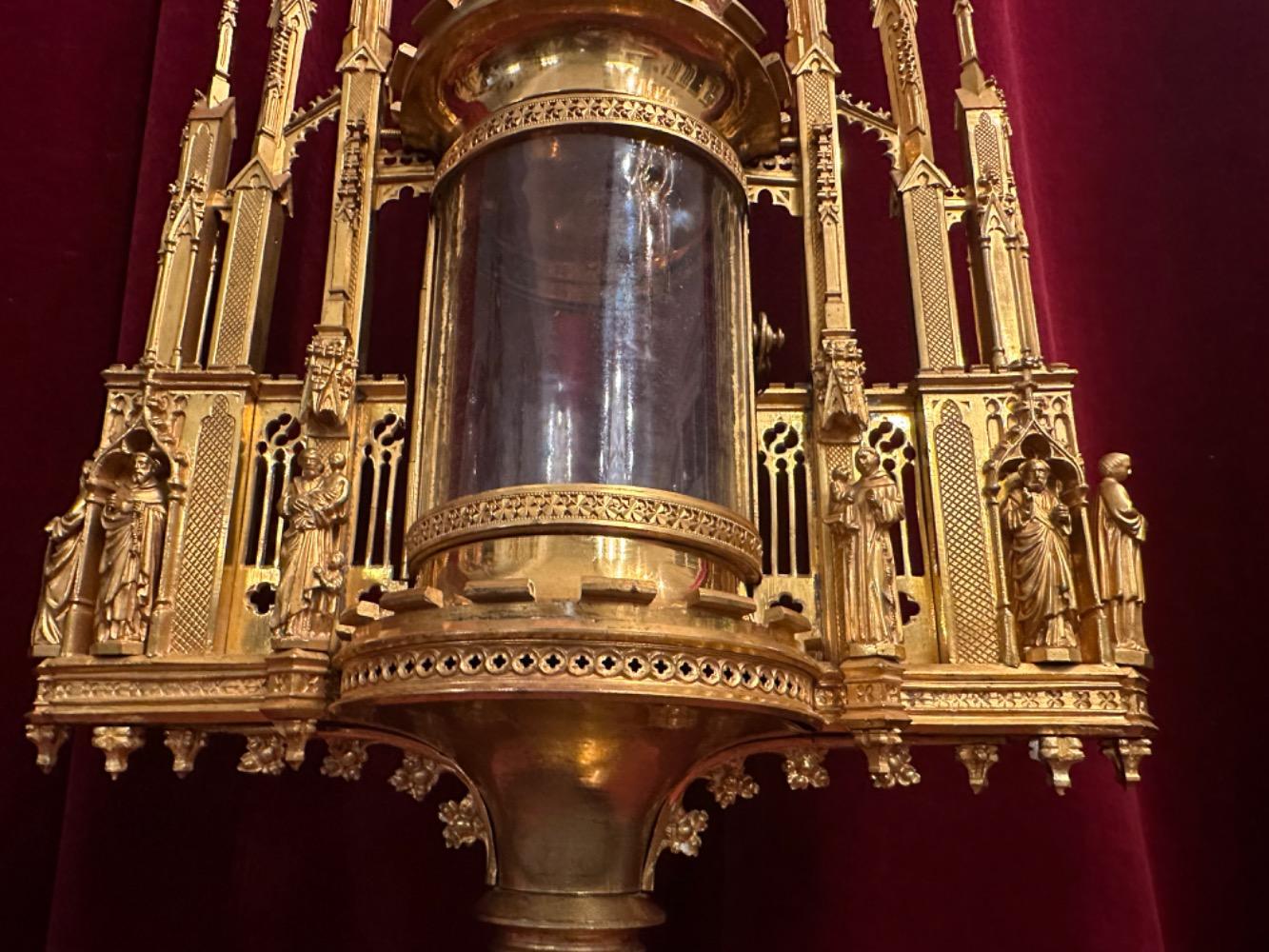 1 Gothic - Style Exceptional Cillinder Monstrance