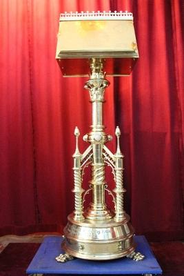 Exceptional Double Sided Missal Stand style Gothic - style en Bronze / Polished and Varnished, ENGLAND 19th century ( 1883 )