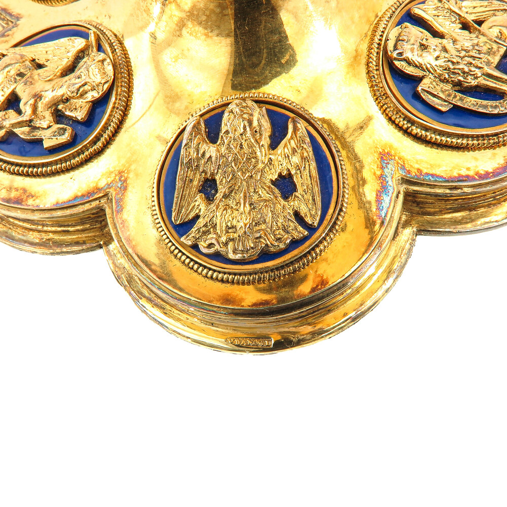 1 Gothic - Style Exceptional Full Silver Monstrance By: Van Damme With Diamonds