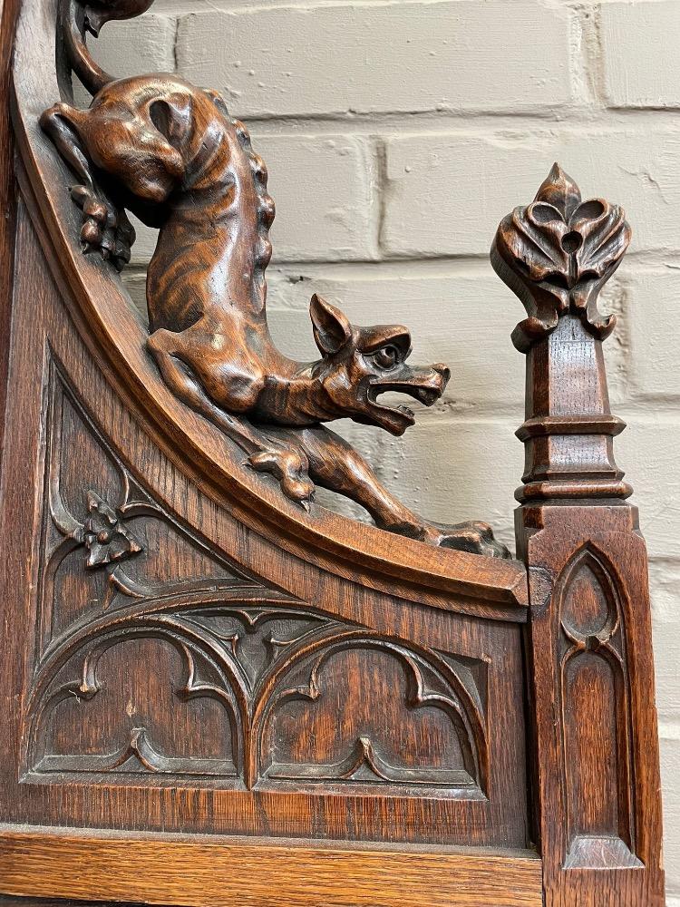 1 Gothic - Style Exceptional Hall Stand With Clock By : Victor Aimone ! Expected !