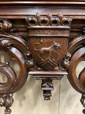 Exceptional Hanging Clock Height 160 Cm.  style Gothic - Style en Wood , France 19 th century