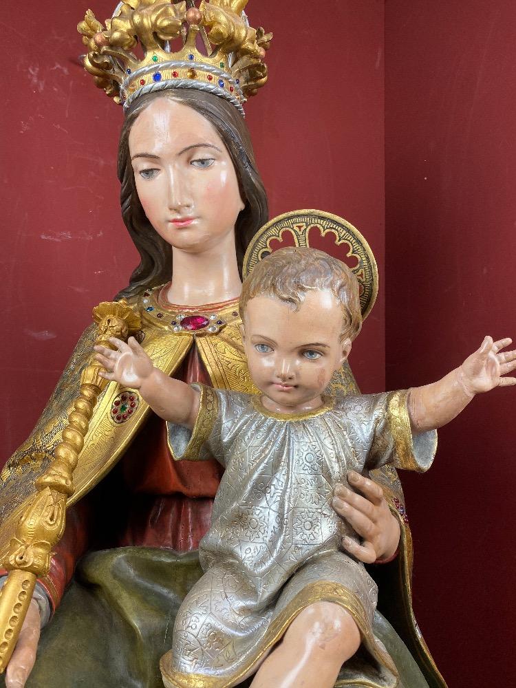 1 Gothic - Style Exceptional Madonna & Child Life Size By: Mayer Munich
