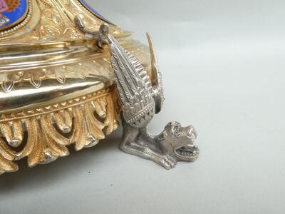 1 Gothic - Style Exceptional Monstrance With Original Lunula