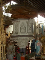 Exceptional Pulpit. Sculptures In Relief Of The  4 Evangelists style Gothic - style en Marble / Sandstone / Wood, France 19th century