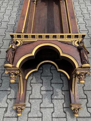 Exclusive And Large Hanging Exposition-Throne style Gothic - Style en Oak Wood, Antwerp - Belgium 19th century ( anno 1875 )