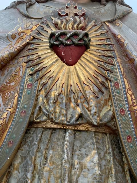 1 Gothic - style Extrema Tall Stunning And Unique Statue Of The Sacred Heart