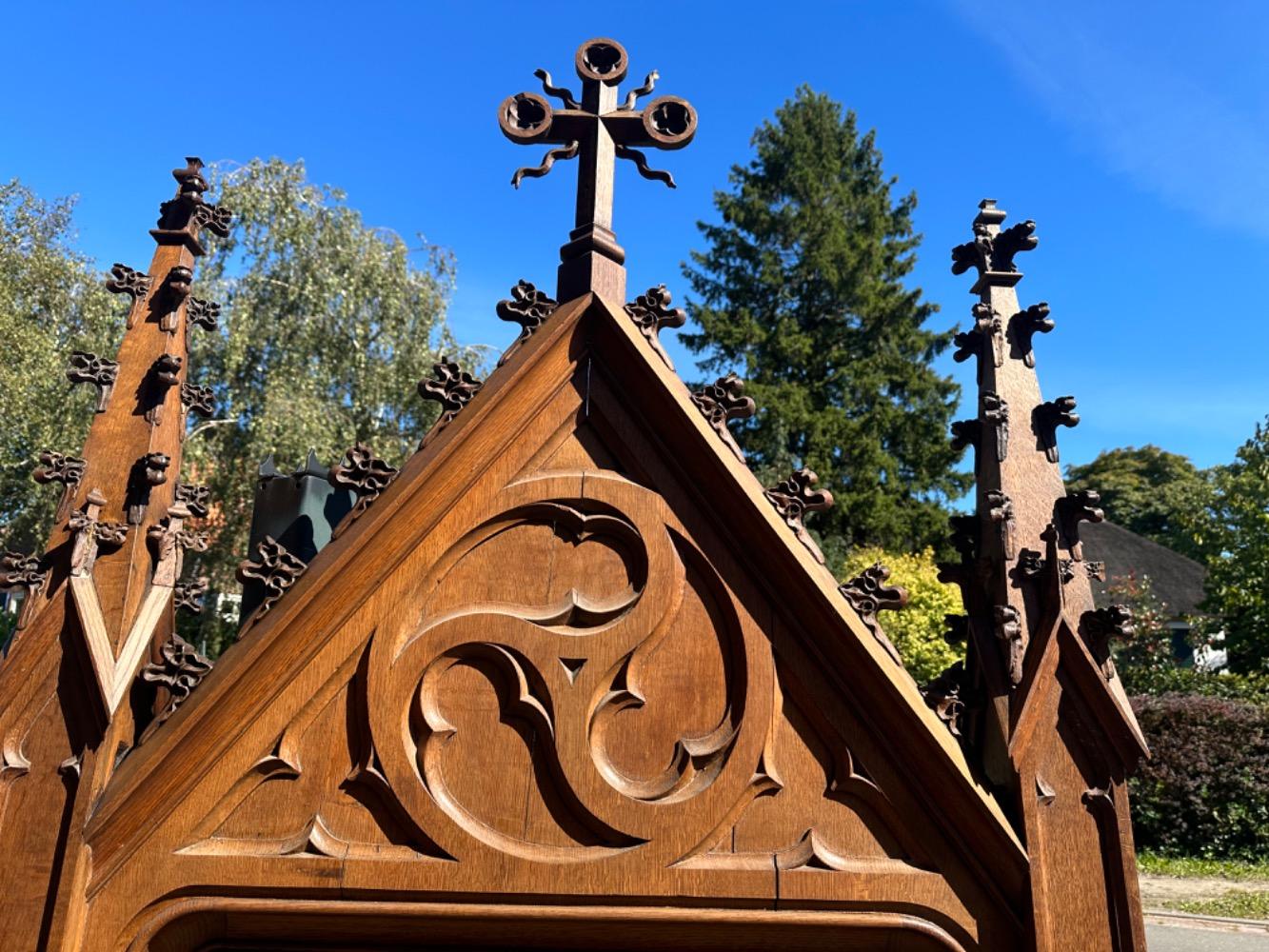 1 Gothic - Style Framed Hand - Painted Imagination Of Jean Berchmans