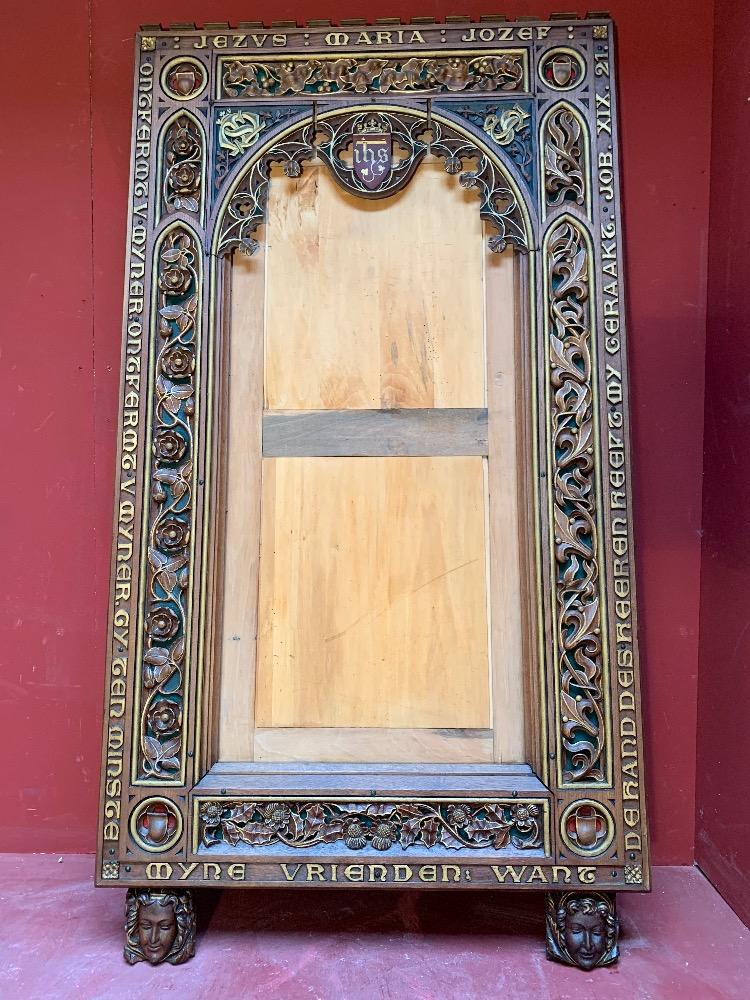 1 Gothic - Style Fully Hand-Carved Frame From The Famous Dutch Studio Of Dr. P. Cuypers