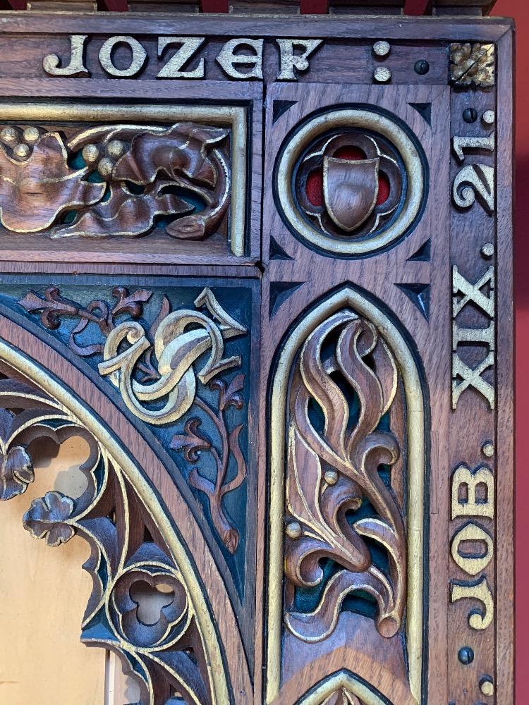 1 Gothic - Style Fully Hand-Carved Frame From The Famous Dutch Studio Of Dr. P. Cuypers