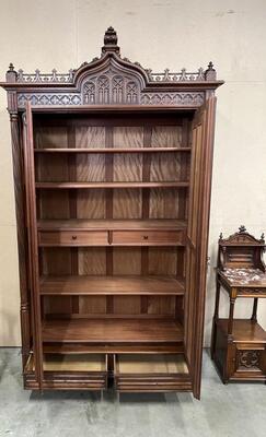 Gothic Bedroom  style Gothic - Style en Walnut wood , France 19 th century