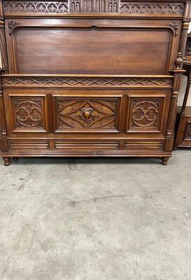 Gothic Bedroom  style Gothic - Style en Walnut wood , France 19 th century