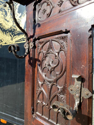 Hall Stand  style Gothic - style en Oak wood, France 19 th century