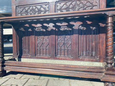 Hall Stand  style Gothic - style en Oak wood, France 19 th century